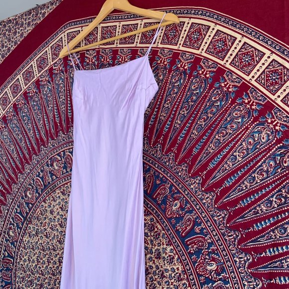 NWT Djerf Avenue Dream Dress Maxi Iris Purple Silk-Like Size Medium - Picture 5 of 16